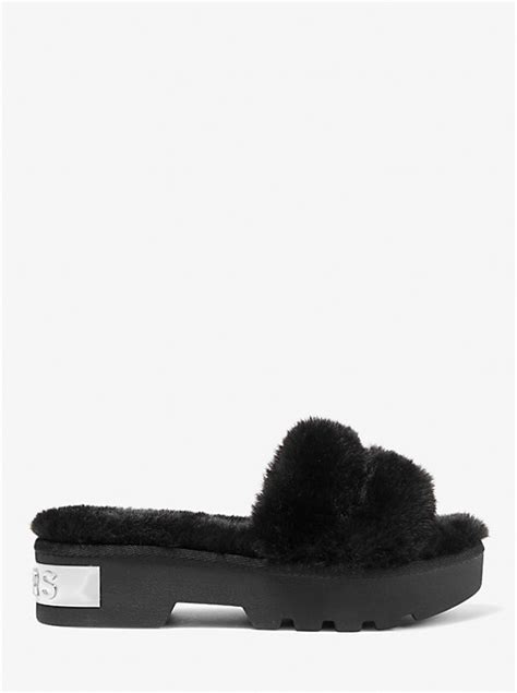 michael kors alfie slide|Alfie Faux Fur Platform Slide .